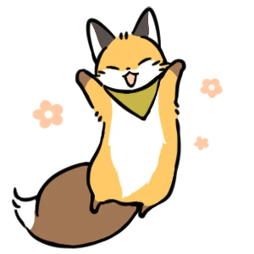 Стикер cute fox