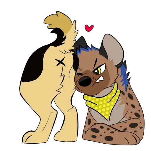 Стикер Cute Hyena