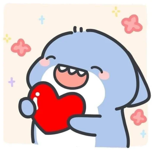 Стикер cute shark