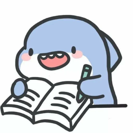 Стикер cute shark