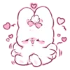 Эмодзи cute krolik ˚ʚ🤍ɞ˚