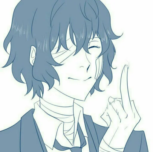 Стикер Dazai from anime "Bungo Stray Dogs"