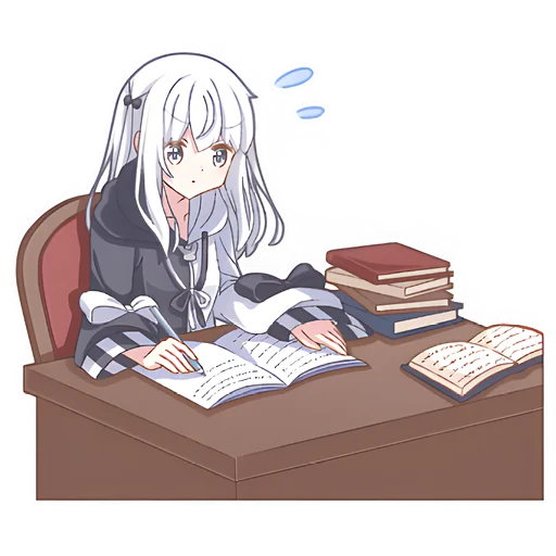 Стикер Девочка Инь-Янь