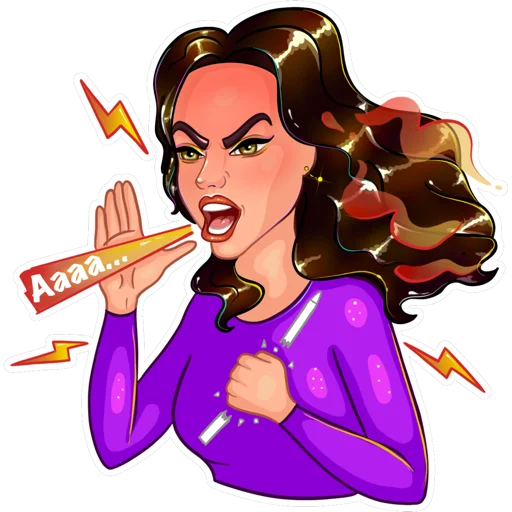 Стикер Диана Иллюстратор