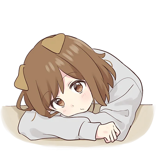 Стикер Собачка тян