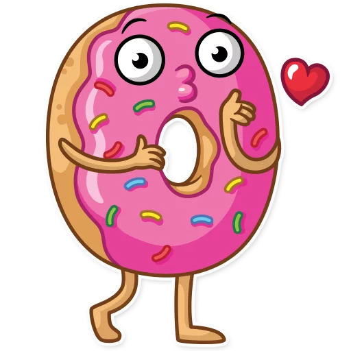 Стикер Donut and Coffee