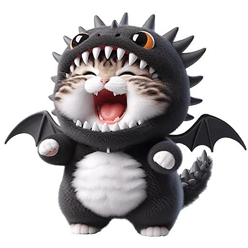 Стикер Пушистые драконы