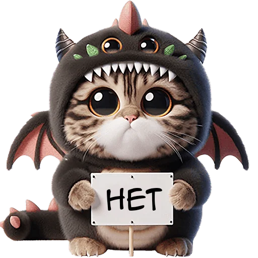 Стикер Пушистые драконы