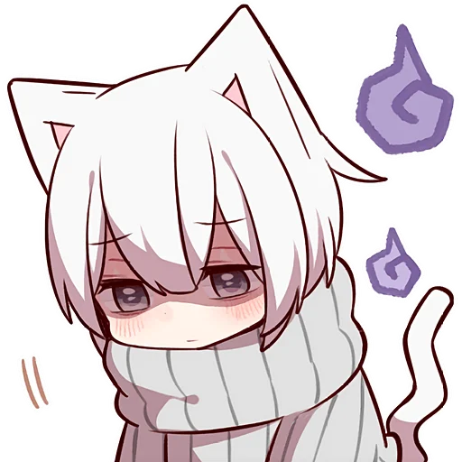 Стикер Усталый котенок