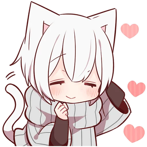 Стикер Усталый котенок