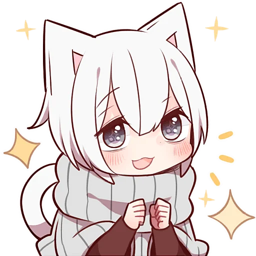 Стикер Усталый котенок