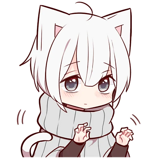 Стикер Усталый котенок