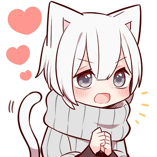 Стикер Усталый котенок