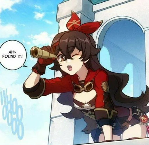 Стикер Amber Genshin [InariChuu]