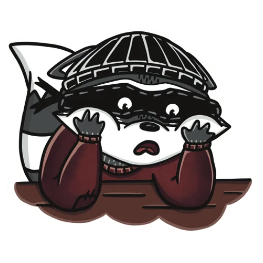 Стикер Енот-Обормот