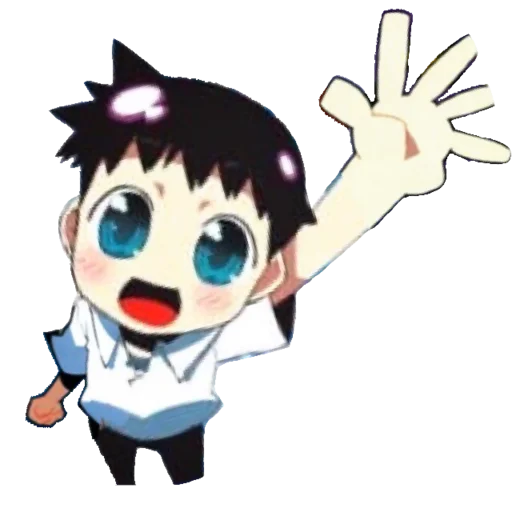 Стикер Evangelion School +Chibi