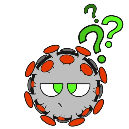 Стикер Злая Коронавирусная бактерия