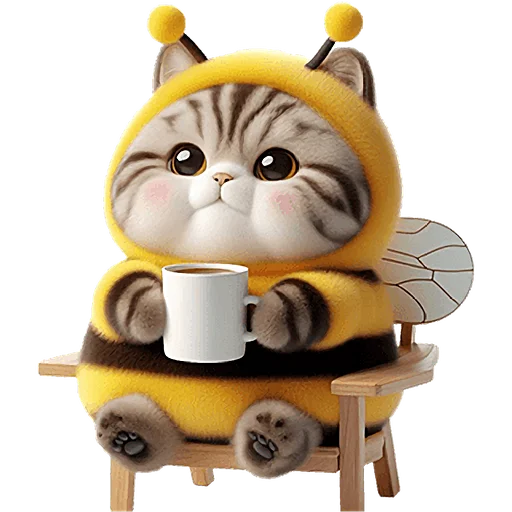 Стикер Котик БиБи