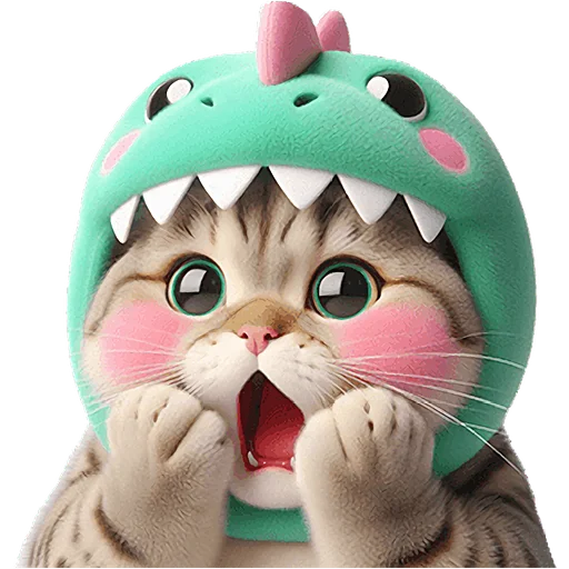 Стикер Дино котики