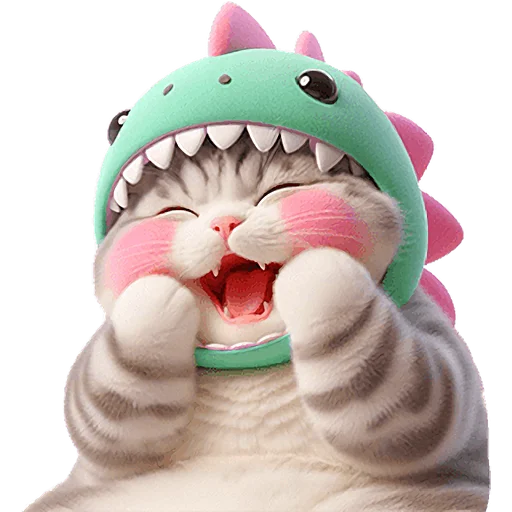 Стикер Дино котики