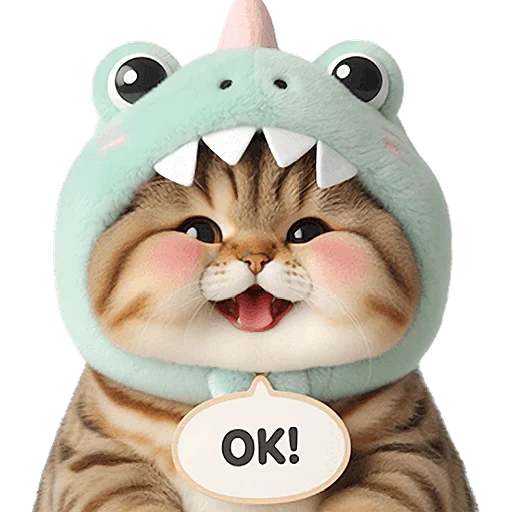 Стикер Дино котики