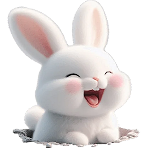 Стикер Пушистый кролик