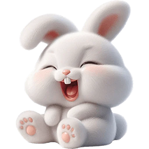 Стикер Пушистый кролик