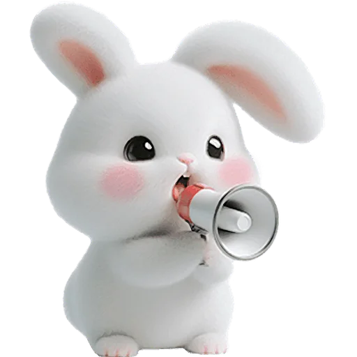 Стикер Пушистый кролик