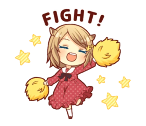 Стикер Fluffy Hamster Girl