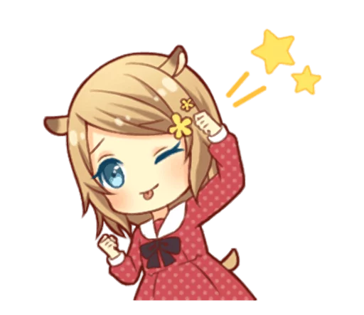 Стикер Fluffy Hamster Girl