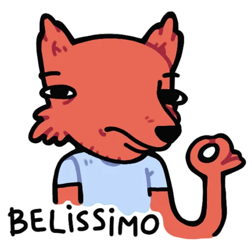 Стикер Лис программист