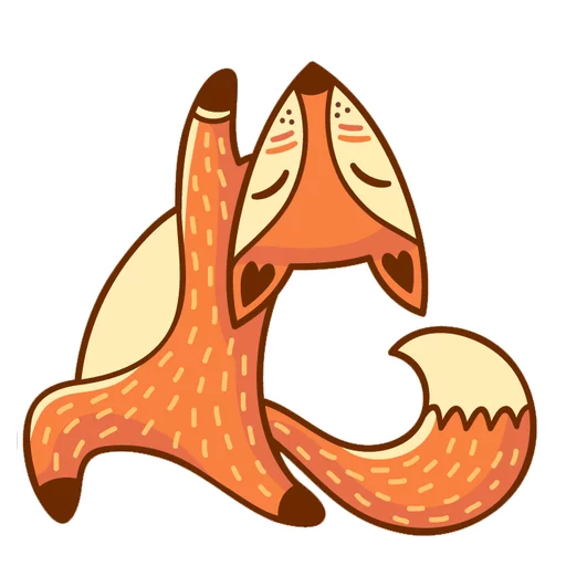 Стикер Лисичка-Йога