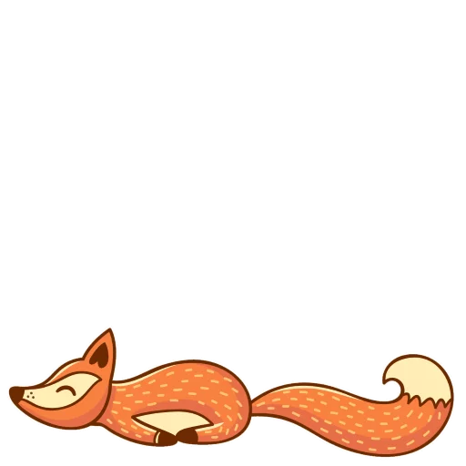 Стикер Лисичка-Йога