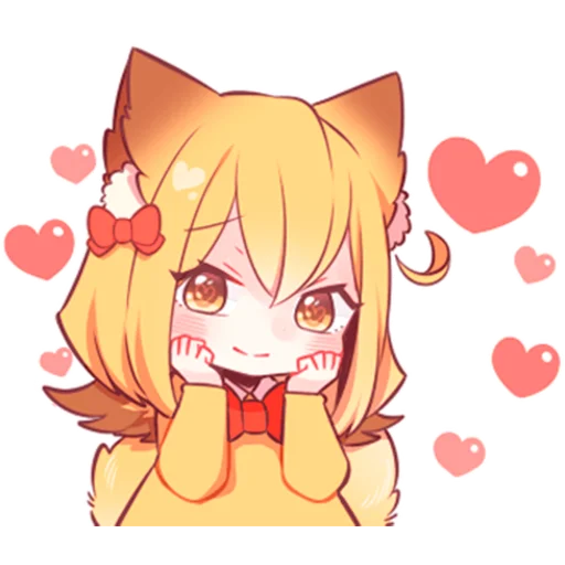 Стикер Девочка-лисичка