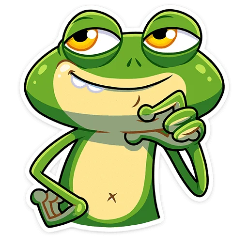 Стикер Лягуш и Квакуша