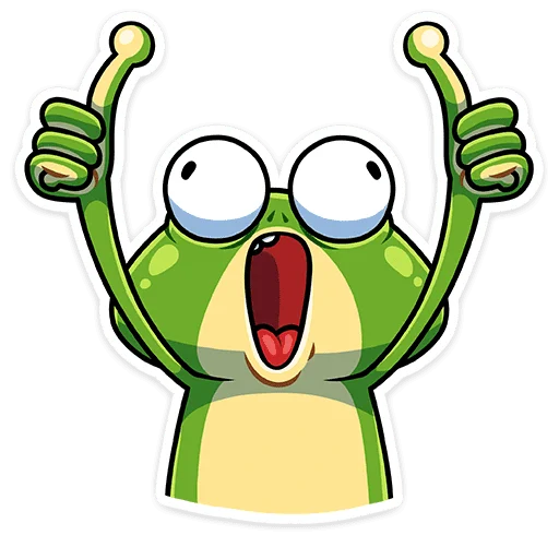 Стикер Лягуш и Квакуша