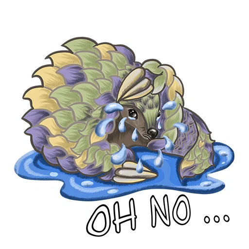 Стикер Funny Pangolin