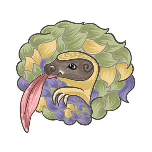 Стикер Funny Pangolin