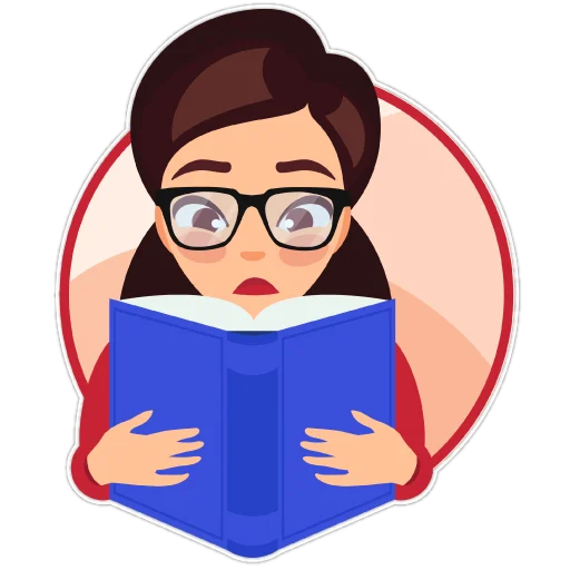 Стикер Girls Loves Books