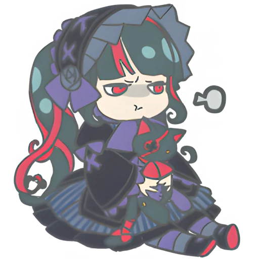 Стикер Готическая тян