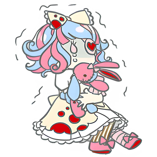 Стикер Готическая тян