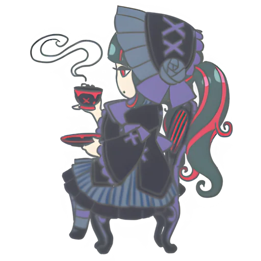 Стикер Готическая тян