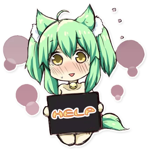 Стикер Green Tea Neko