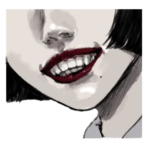 Стикер Грустная девочка