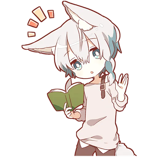 Стикер Шапочка и Волчонок