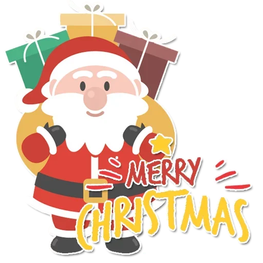 Стикер Happy Merry Christmas