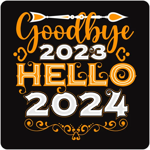 Стикер Hello 2024