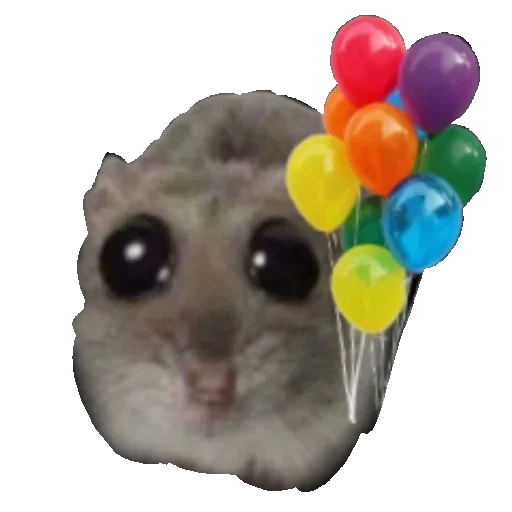 Стикер Грустный хомяк