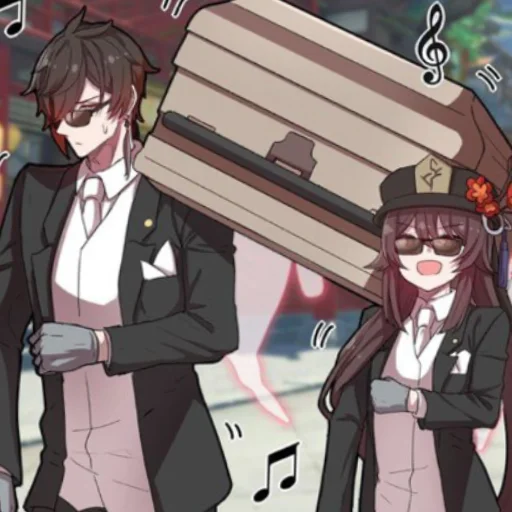 Стикер Ху Тао супермаси | Genshin Impact