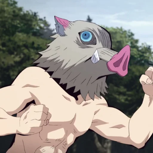 Стикер `Inosuke Hashibira.